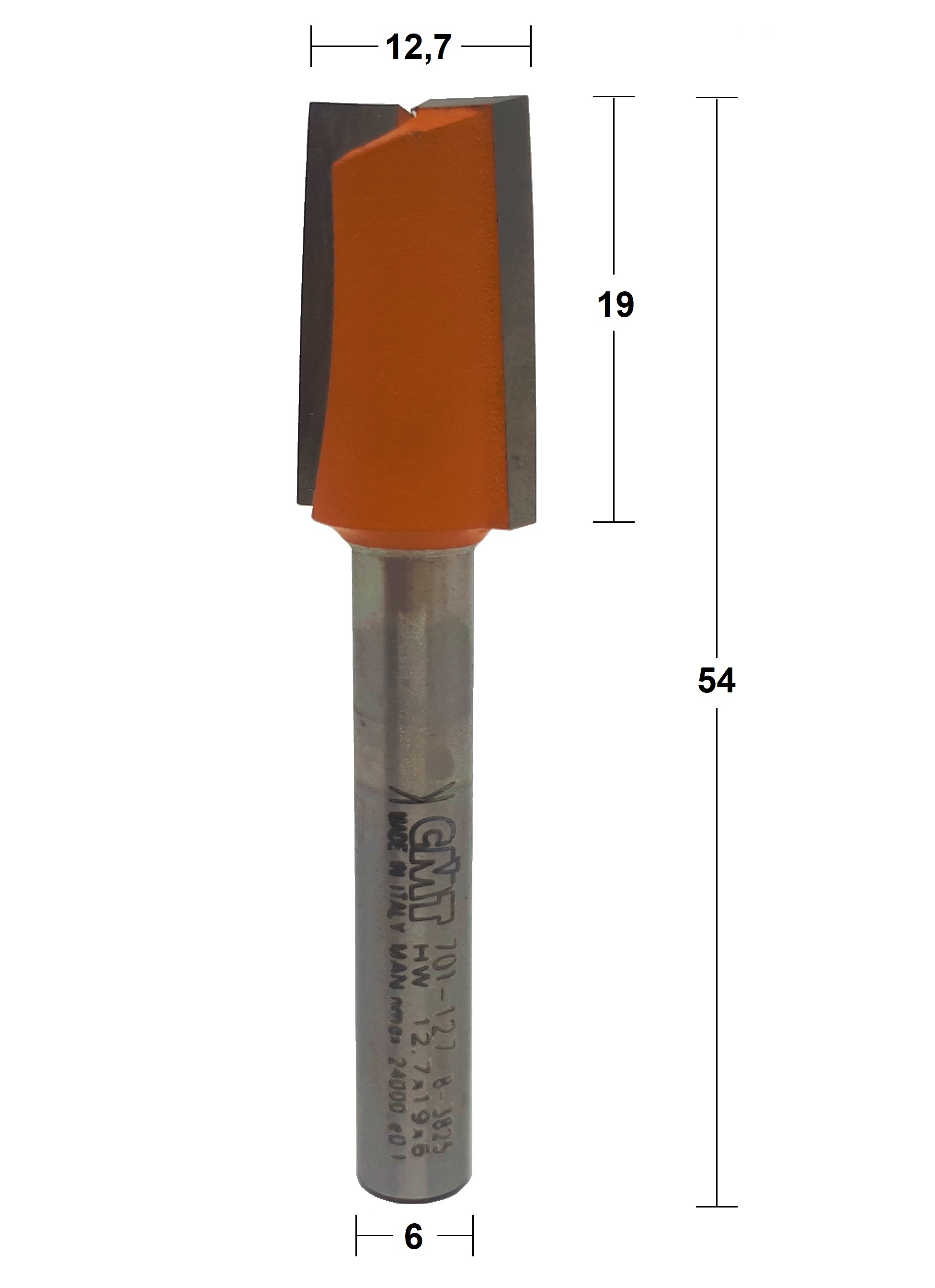 Fresa para Entalhar HW Ø12,7x54mm - marca CMT - Cód. 701.127.11